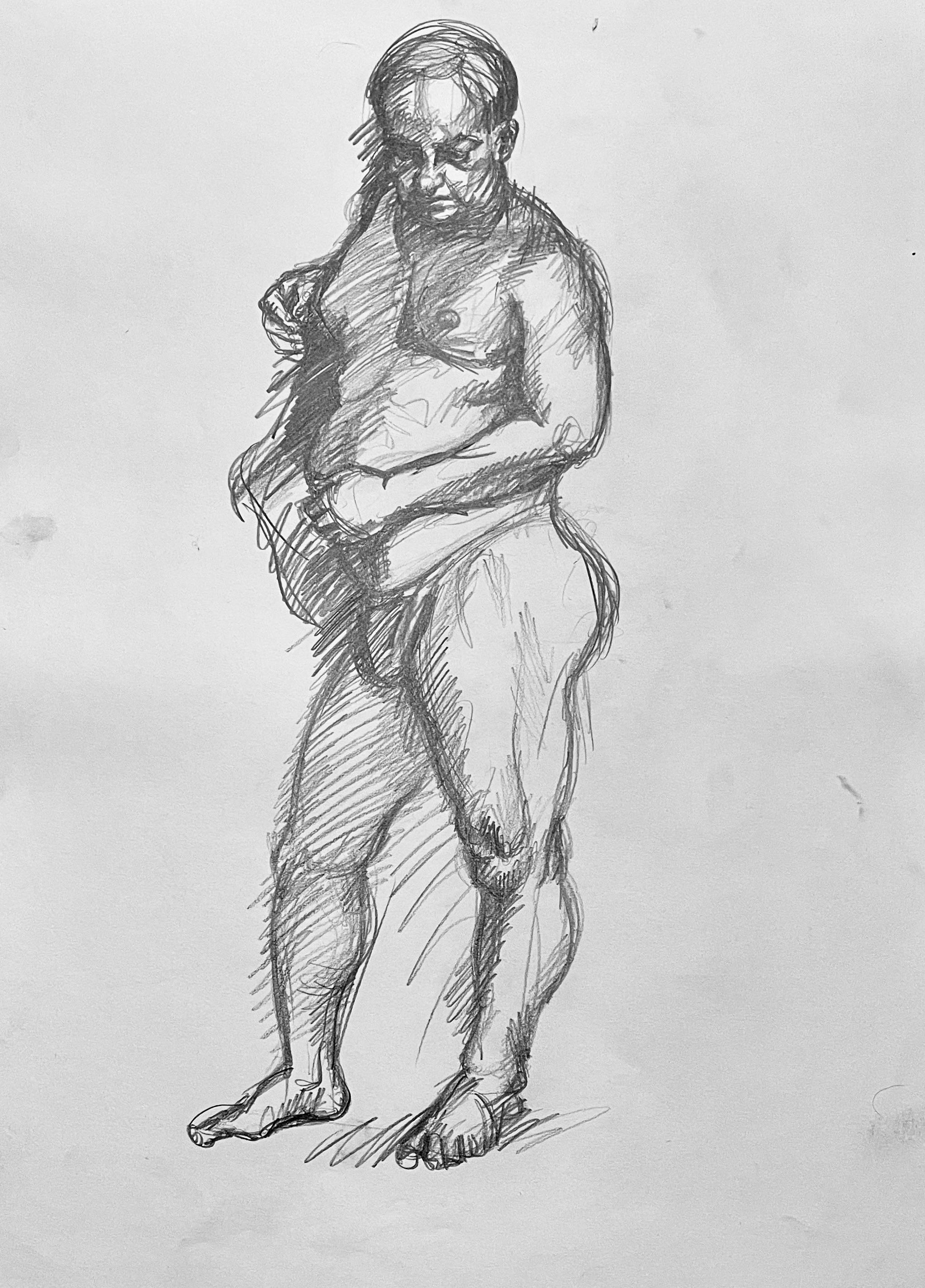 Studio di figura maschile rinascimentale, 1963, Ian Hornak - Disegno in vendita 4