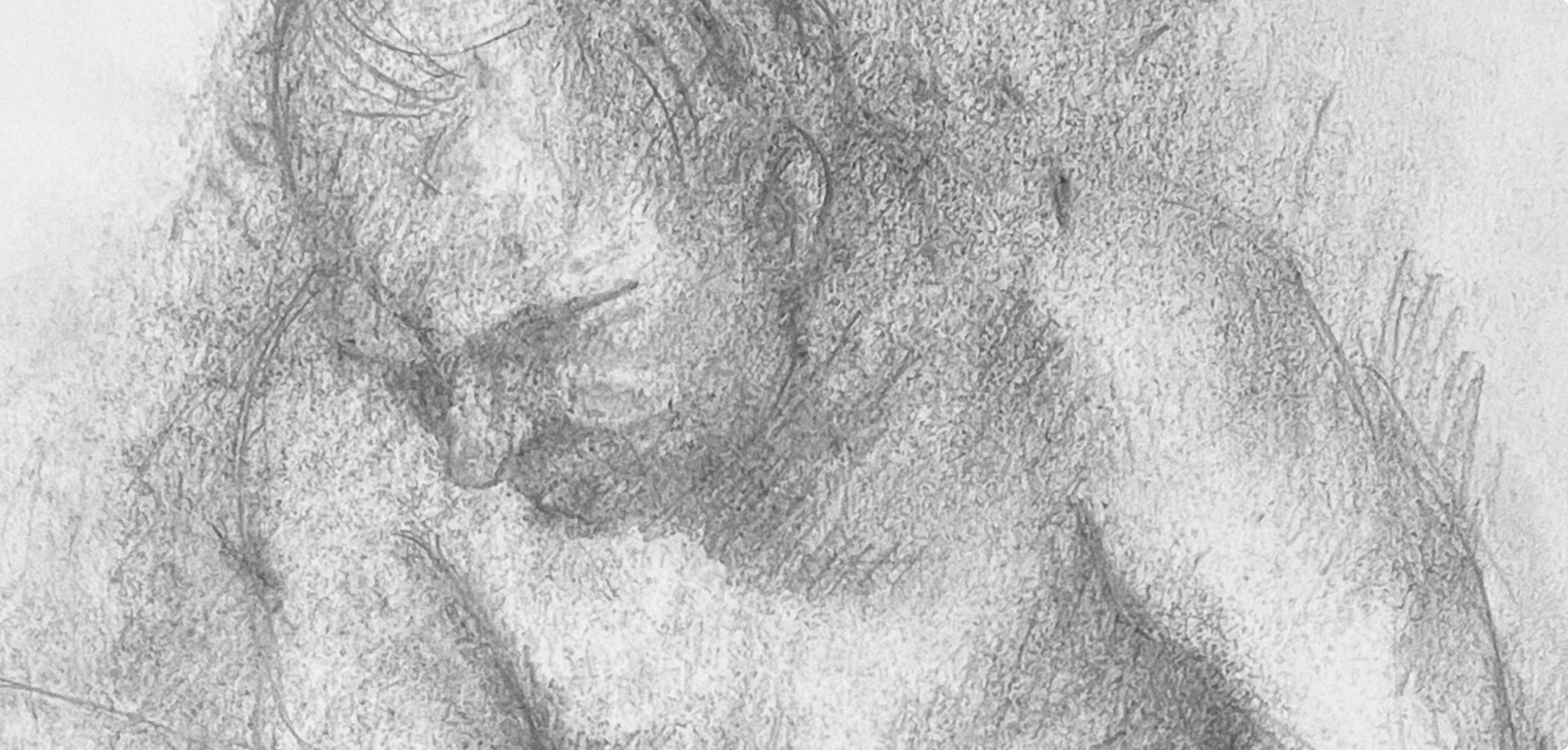Studio di figura maschile rinascimentale, 1963, Ian Hornak - Disegno in vendita 2