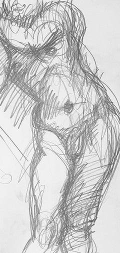 Studio di figura nuda maschile e femminile rinascimentale, 1963, Ian Hornak - Disegno