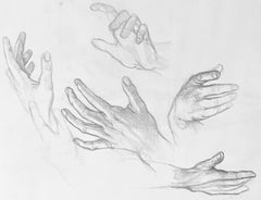 Studio di figura di mano rinascimentale, 1963, Ian Hornak - Disegno