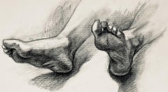 Studio di figura maschile rinascimentale del piede, 1964, Ian Hornak - Disegno