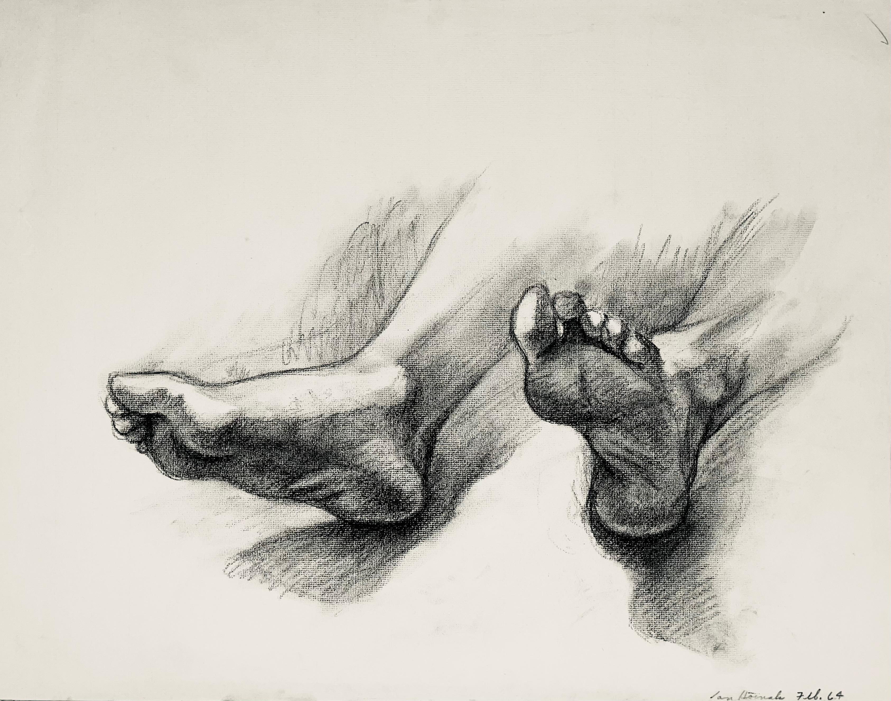 Renaissance Male Foot Figure Study, 1964, Ian Hornak — Drawing For Sale 6