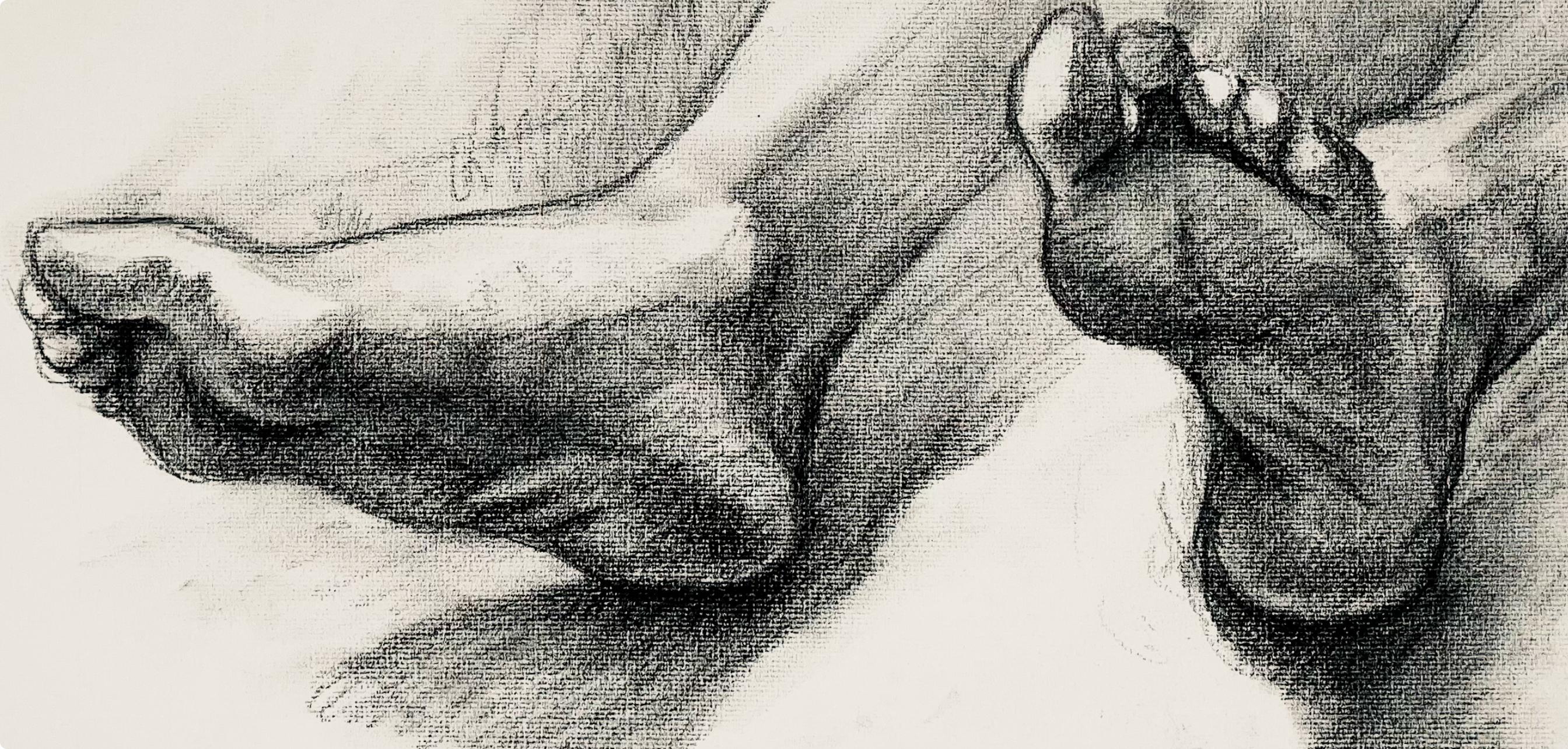 Renaissance Male Foot Figure Study, 1964, Ian Hornak — Drawing For Sale 2