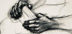 Renaissance Male Hand Figure Study, 1964, Ian Hornak — Drawing