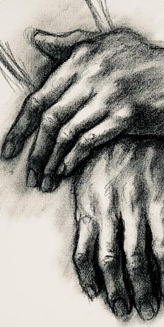 Renaissance Male Hand Figure Study, 1964, Ian Hornak — Drawing