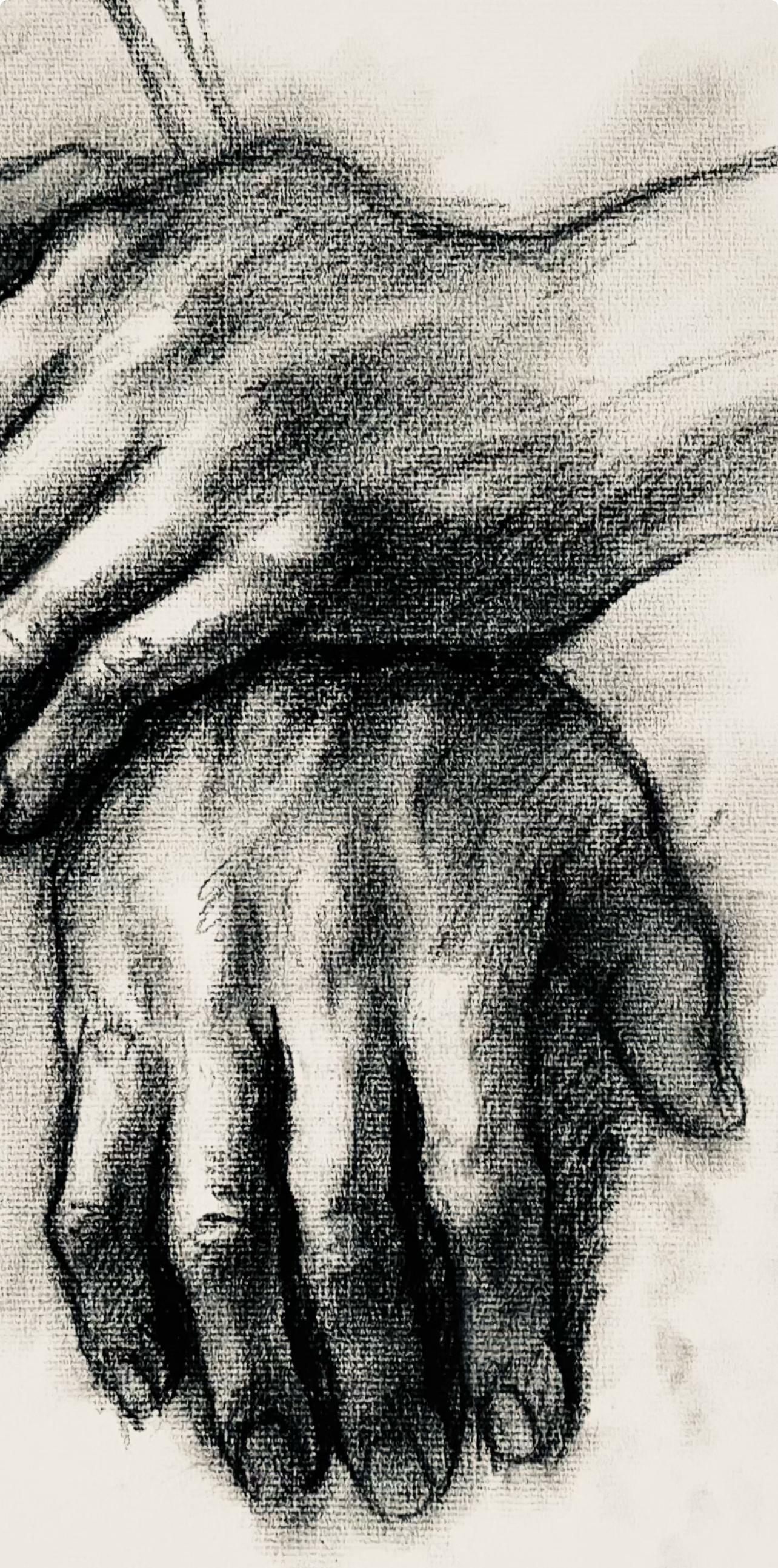 Studio di figura maschile rinascimentale, 1964, Ian Hornak - Disegno in vendita 2