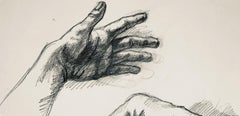 Renaissance Male Hand Figure Study, 1964, Ian Hornak — Drawing