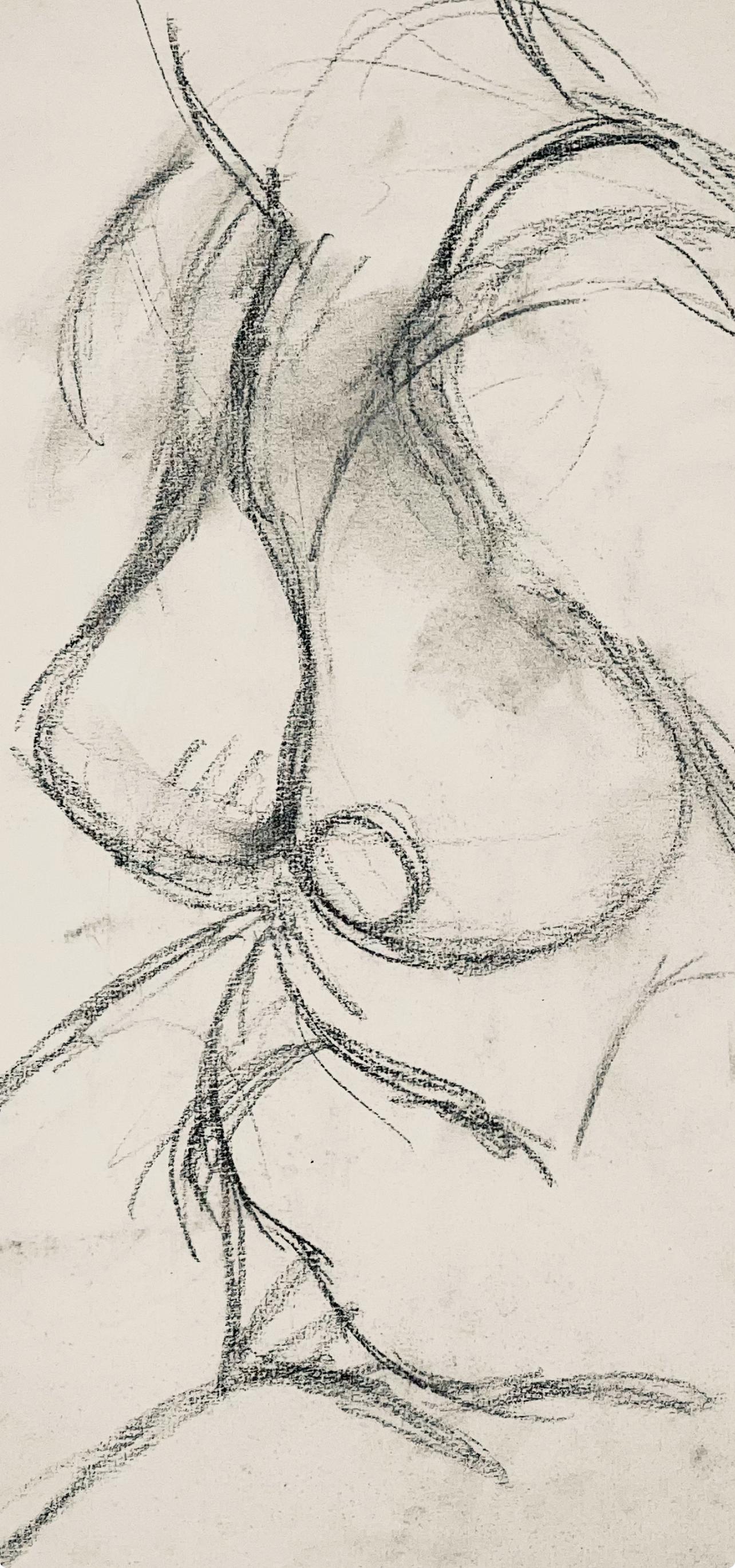 Renaissance Female Nude Figure Study, 1964, Ian Hornak — Drawing For Sale 1