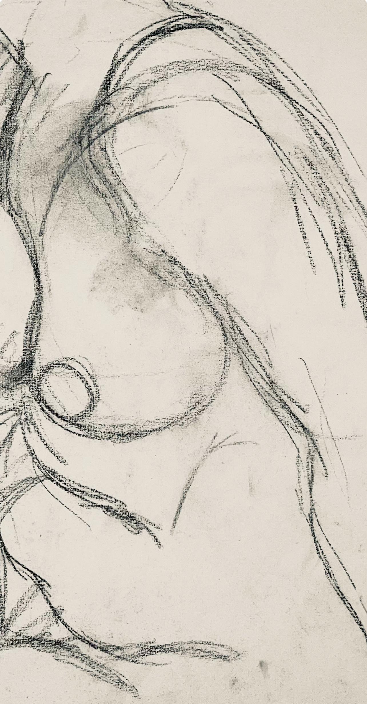 Renaissance Female Nude Figure Study, 1964, Ian Hornak — Drawing For Sale 2