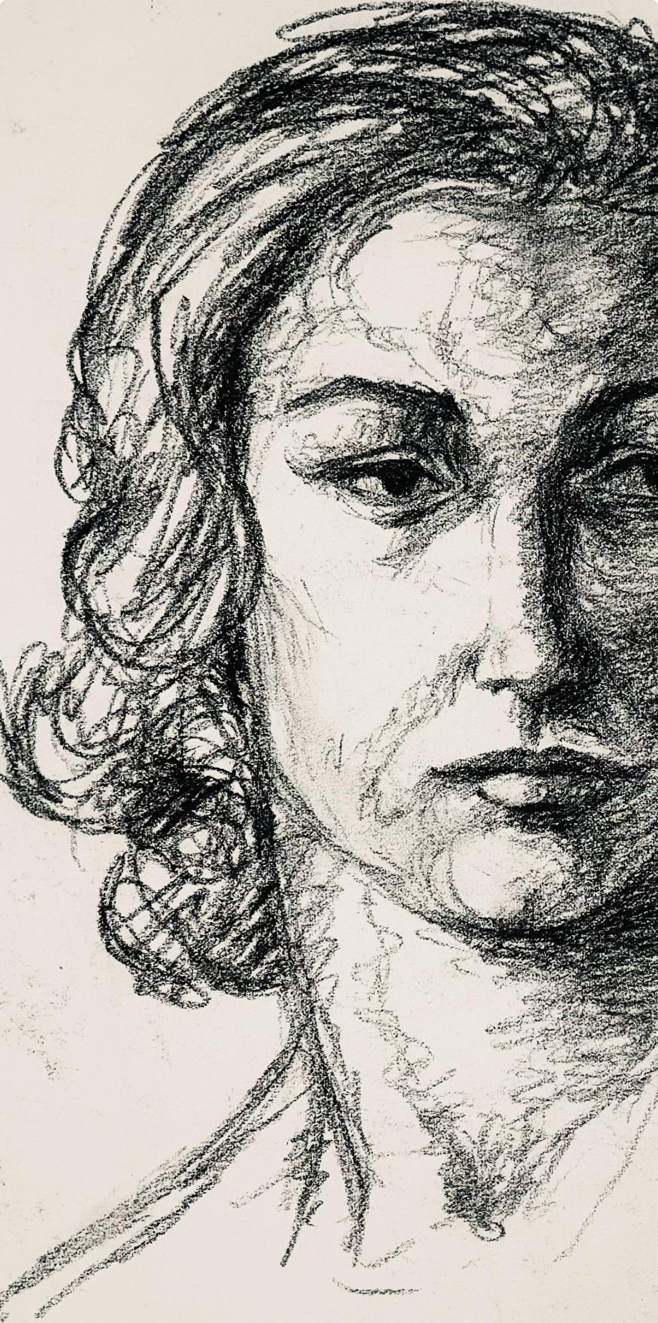 Estudio de figura femenina renacentista, 1964, Ian Hornak - Dibujo en venta 2