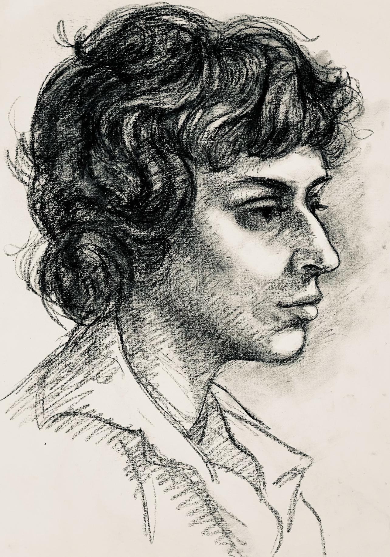 Estudio de figura femenina renacentista, 1964, Ian Hornak - Dibujo en venta 2
