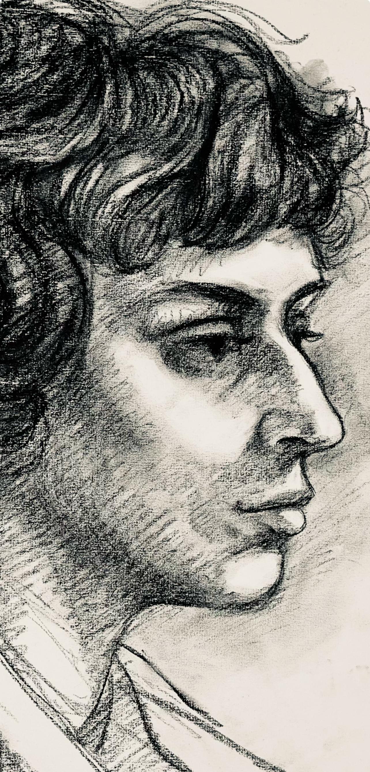 Estudio de figura femenina renacentista, 1964, Ian Hornak - Dibujo en venta 3