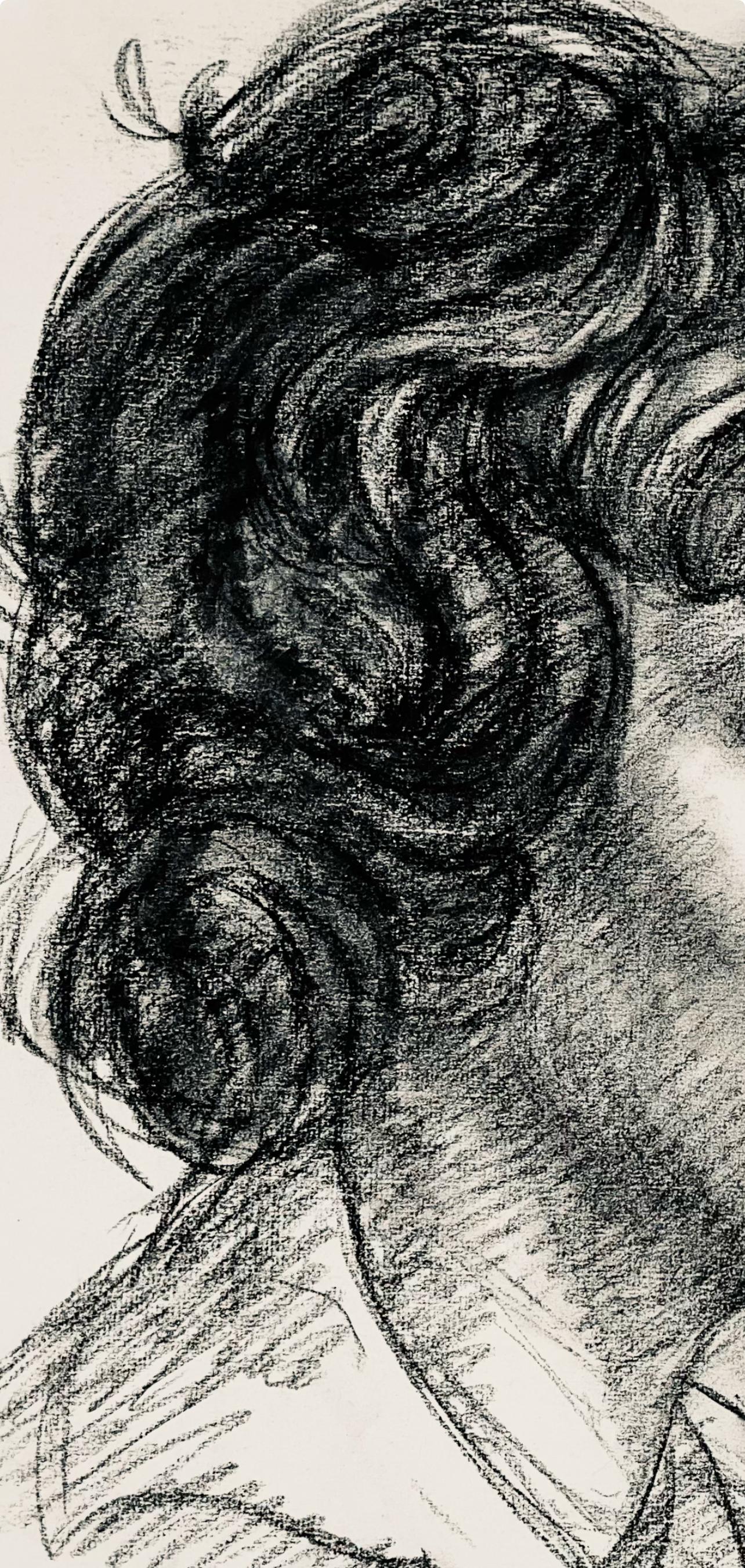 Estudio de figura femenina renacentista, 1964, Ian Hornak - Dibujo en venta 5