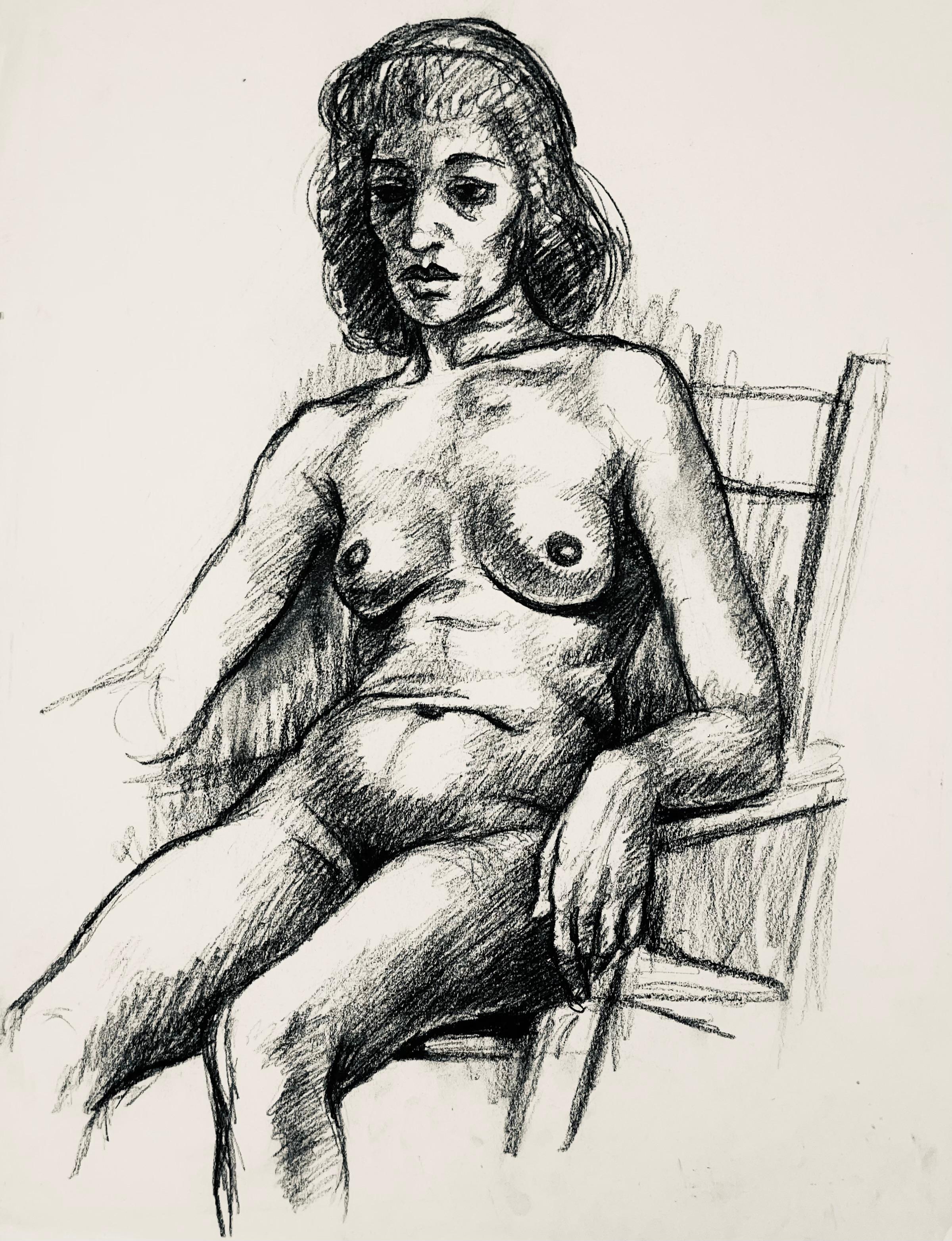 Artista: Ian Hornak (1944-2002)
Título: Estudio de figura desnuda femenina renacentista
Año: hacia 1964
Soporte: Carboncillo sobre papel vélin
Tamaño: 18 x 23 pulgadas
Estado: Bueno
Procedencia: Patrimonio de Ian Hornak, East Hampton, NY
Notas: