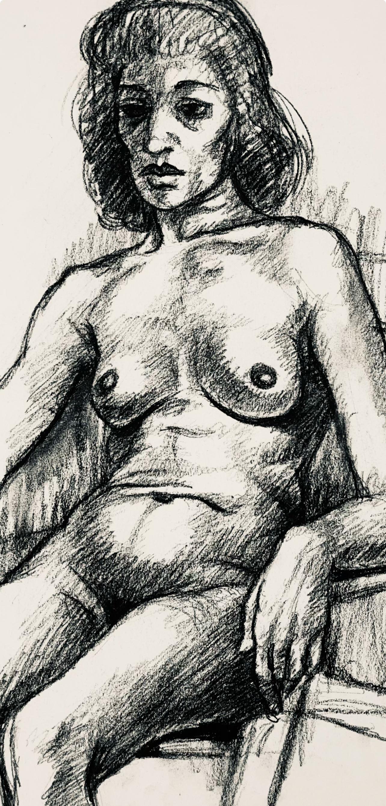 Estudio de figura desnuda femenina renacentista, 1964, Ian Hornak - Dibujo en venta 1
