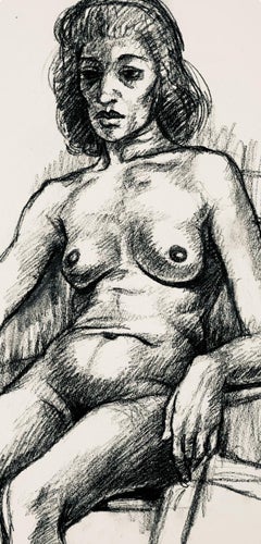 Renaissance Female Nude Figure Study, 1964, Ian Hornak — Drawing
