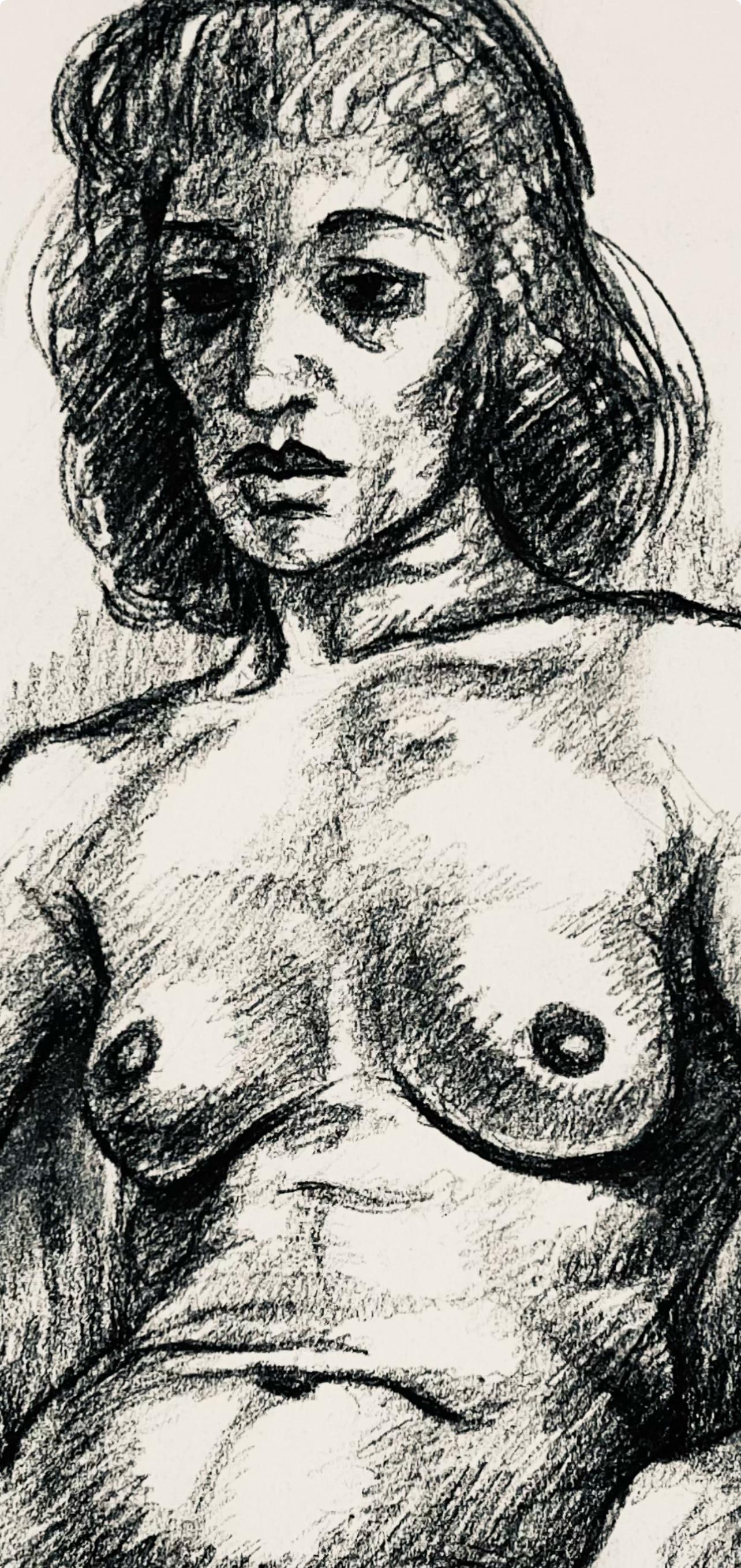Estudio de figura desnuda femenina renacentista, 1964, Ian Hornak - Dibujo en venta 2