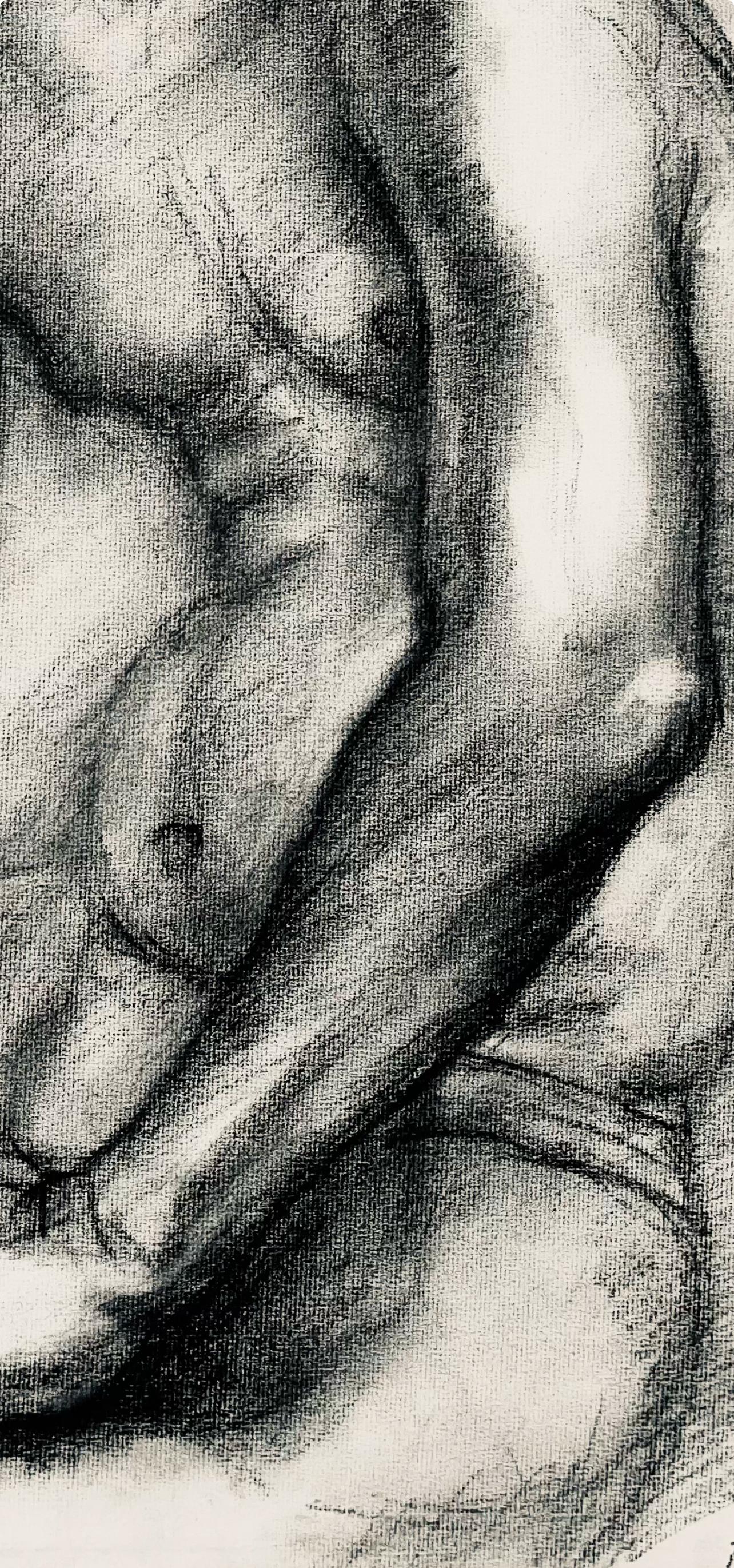 Estudio de figura desnuda masculina renacentista, 1964, Ian Hornak - Dibujo en venta 3