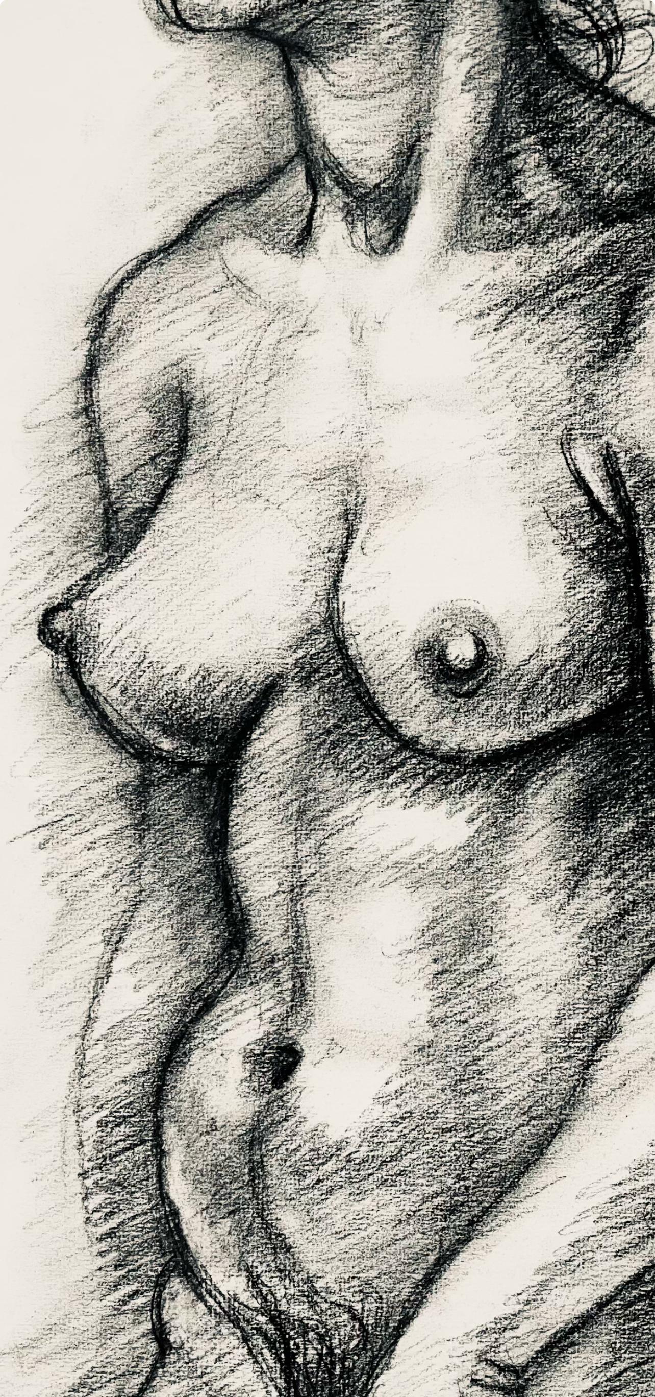 Renaissance Female Nude Figure Study, 1964, Ian Hornak — Drawing For Sale 1