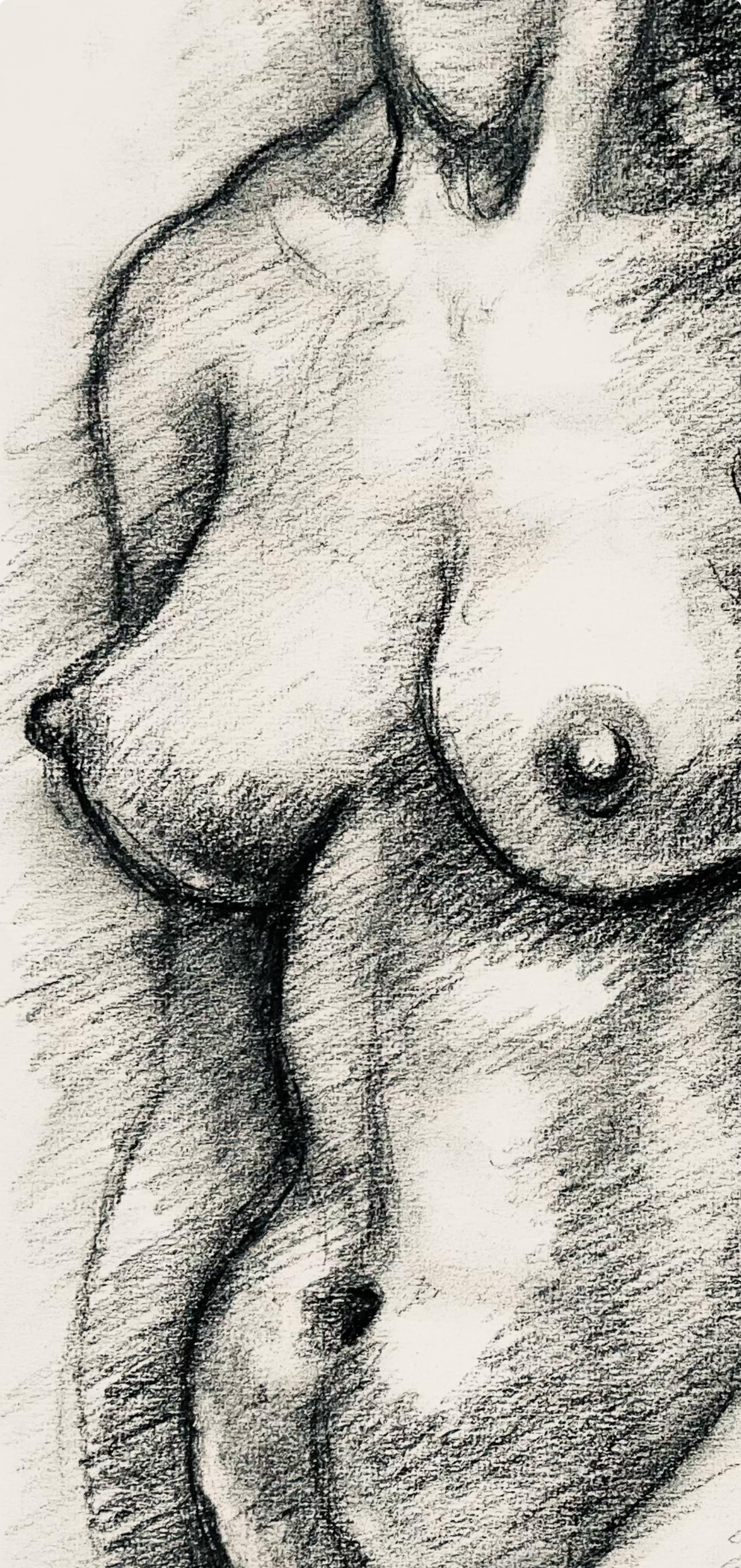 Renaissance Female Nude Figure Study, 1964, Ian Hornak — Drawing For Sale 2