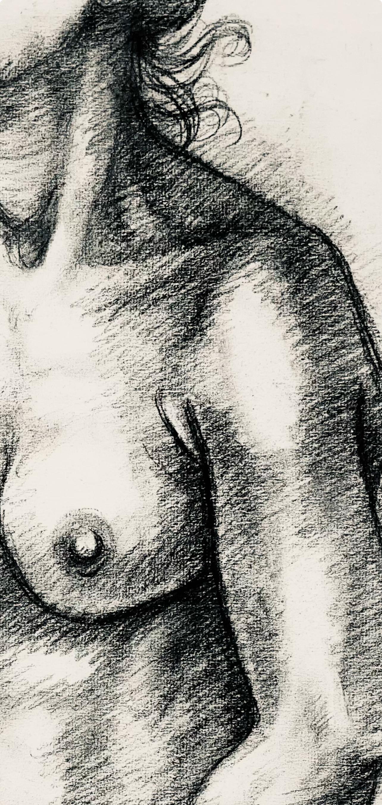 Renaissance Female Nude Figure Study, 1964, Ian Hornak — Drawing For Sale 3