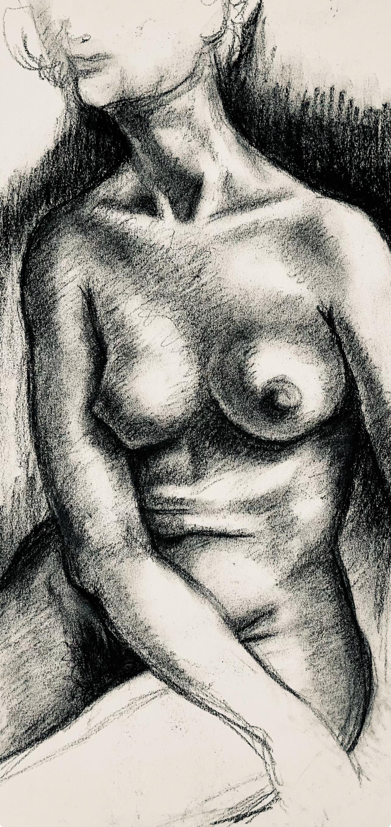 Studio di figura femminile rinascimentale, 1964, Ian Hornak - Disegno in vendita 1