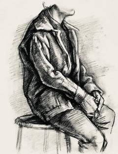 Male Figure Study, 1964, Ian Hornak — Drawing