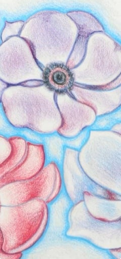 Lowell Nesbitt, Drei einzelne Anemonen, 1985