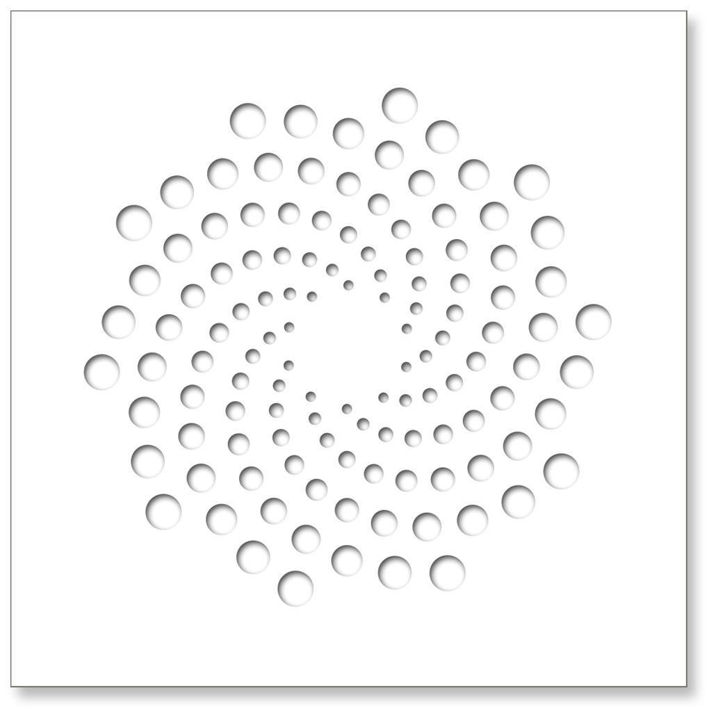 Chuck Krause Abstract Sculpture - Spirals (White), original three dimensional geometric design wall relief 