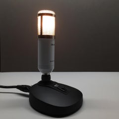 Re-purposed Microphone Lamp Sculpture