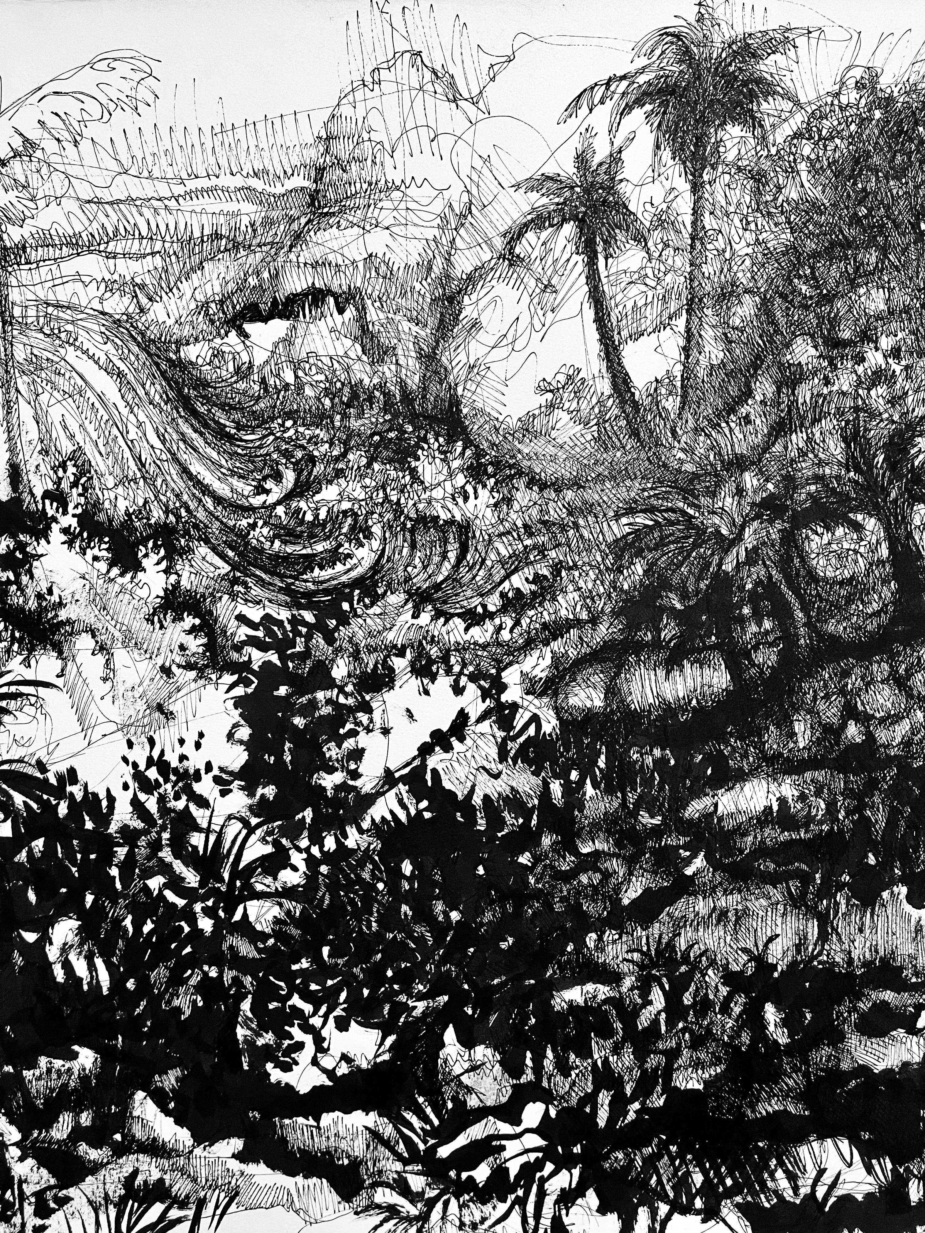 (Apocalyptic Tropical Landscape) Ohne Titel (Surrealismus), Art, von Ian Hornak