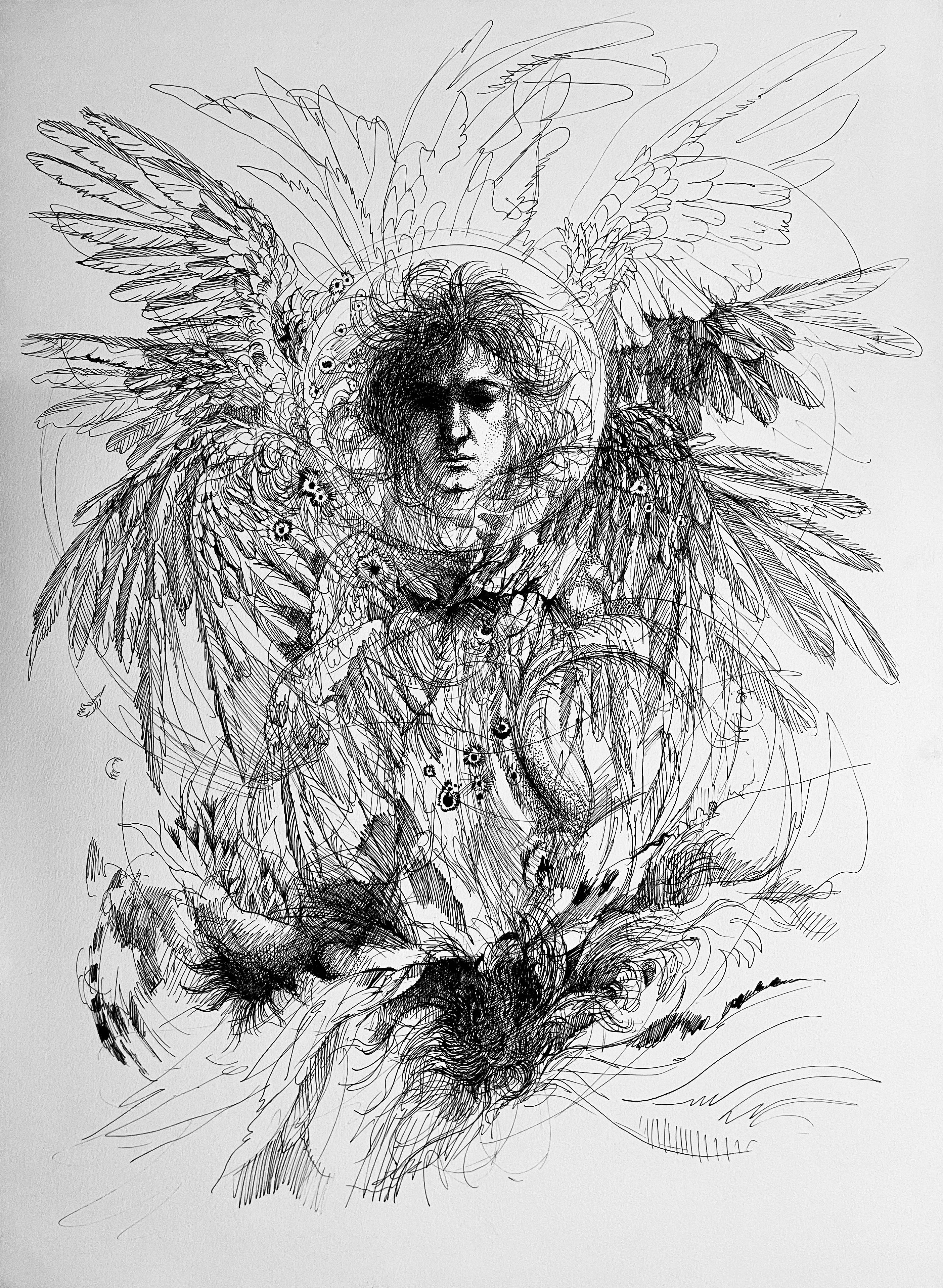 Ian Hornak Portrait - Untitled (Guardian Angel, Gabriel)