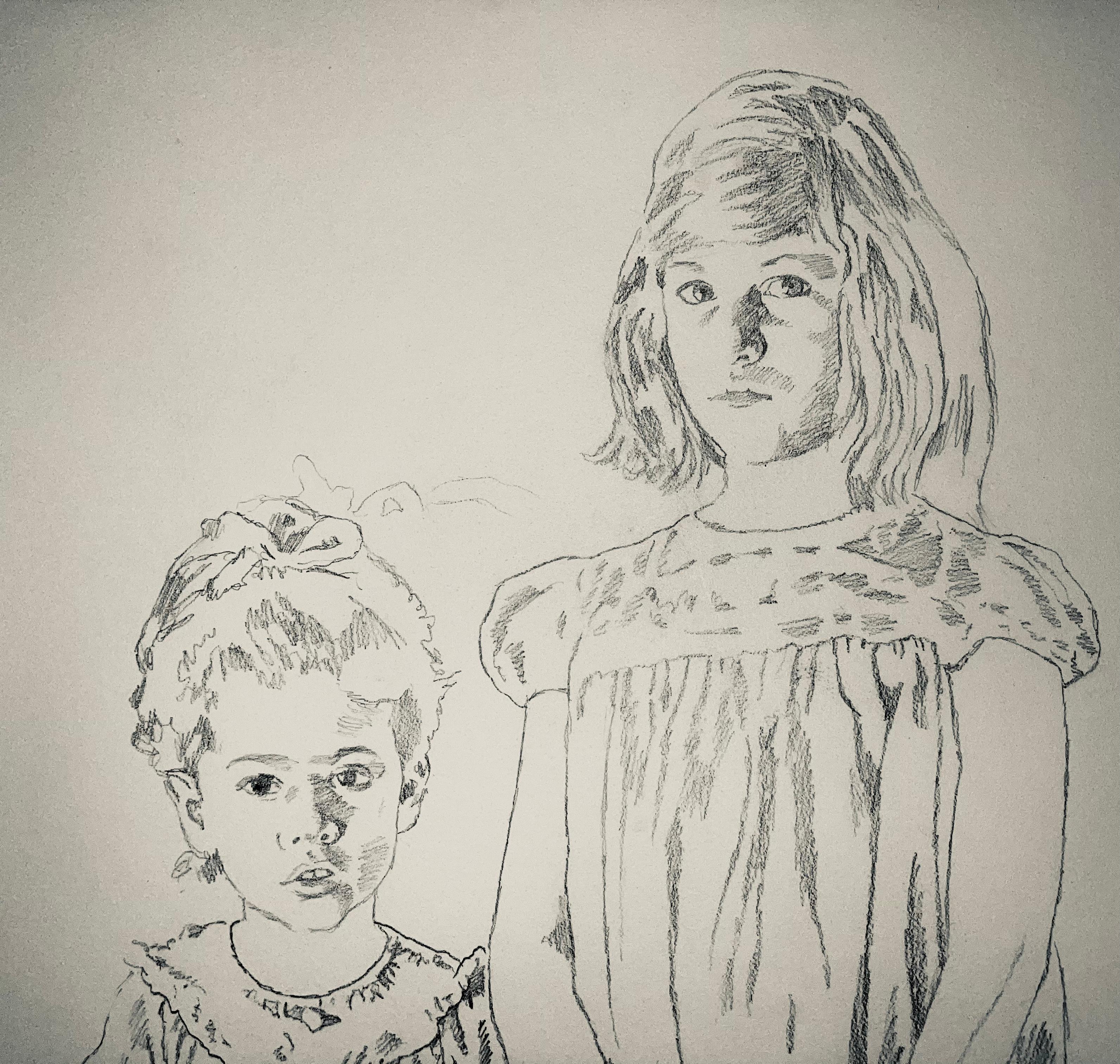 Untitled (My Mother and Her Sister as Children), State I - Art by Ian Hornak