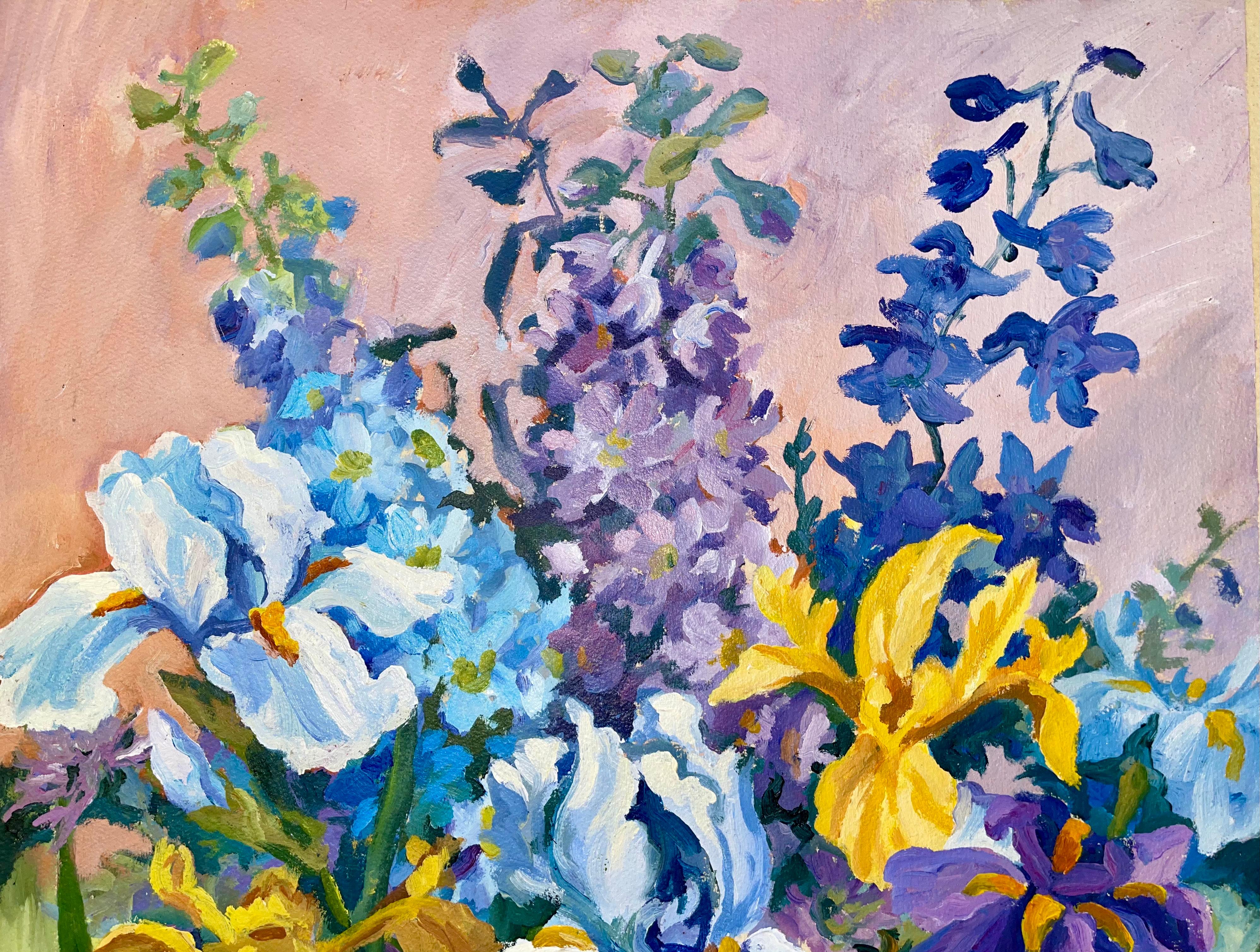 Untitled (Riotous Summer Flowerpiece) - Painting by Ian Hornak