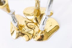 " Puzzle " Candelabro de fundición Latón Oro Aluminio Plata Pieza de sobremesa