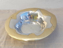  Brutalist Fruit Sweet Bowl Decorative Tabletop Object Handmade Brass Aluminium