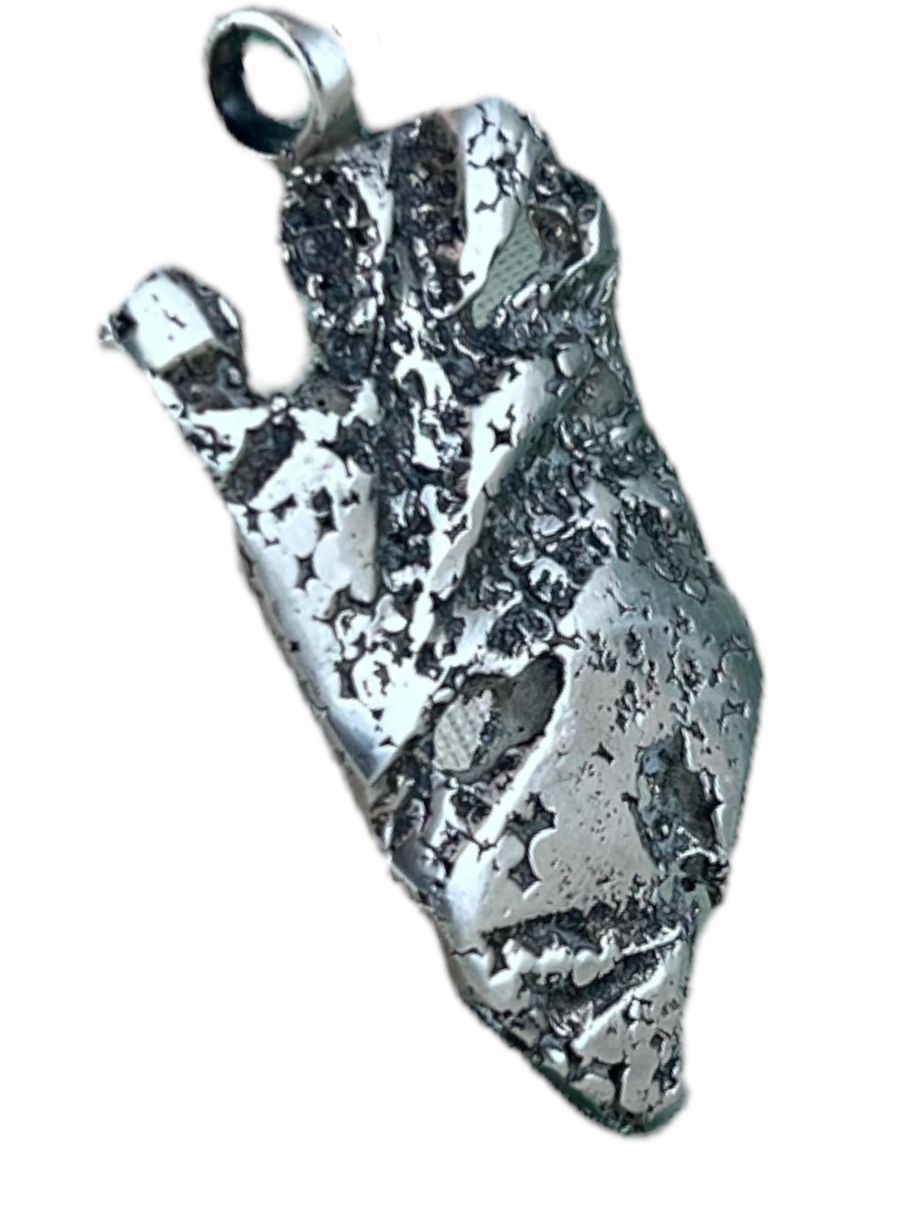 David Marshall Abstract Unique Silver Pendant J015 Handmade For Sale at 1stDibs