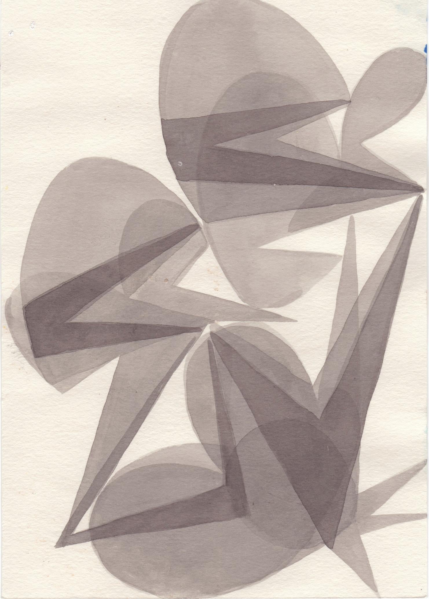 "Untitled", watercolor, transparence, modernism, constructivism, edgy, lightness