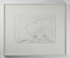 "Ansprechender mit Gegenklein", framed drawing, pencil on paper, signed by Roth