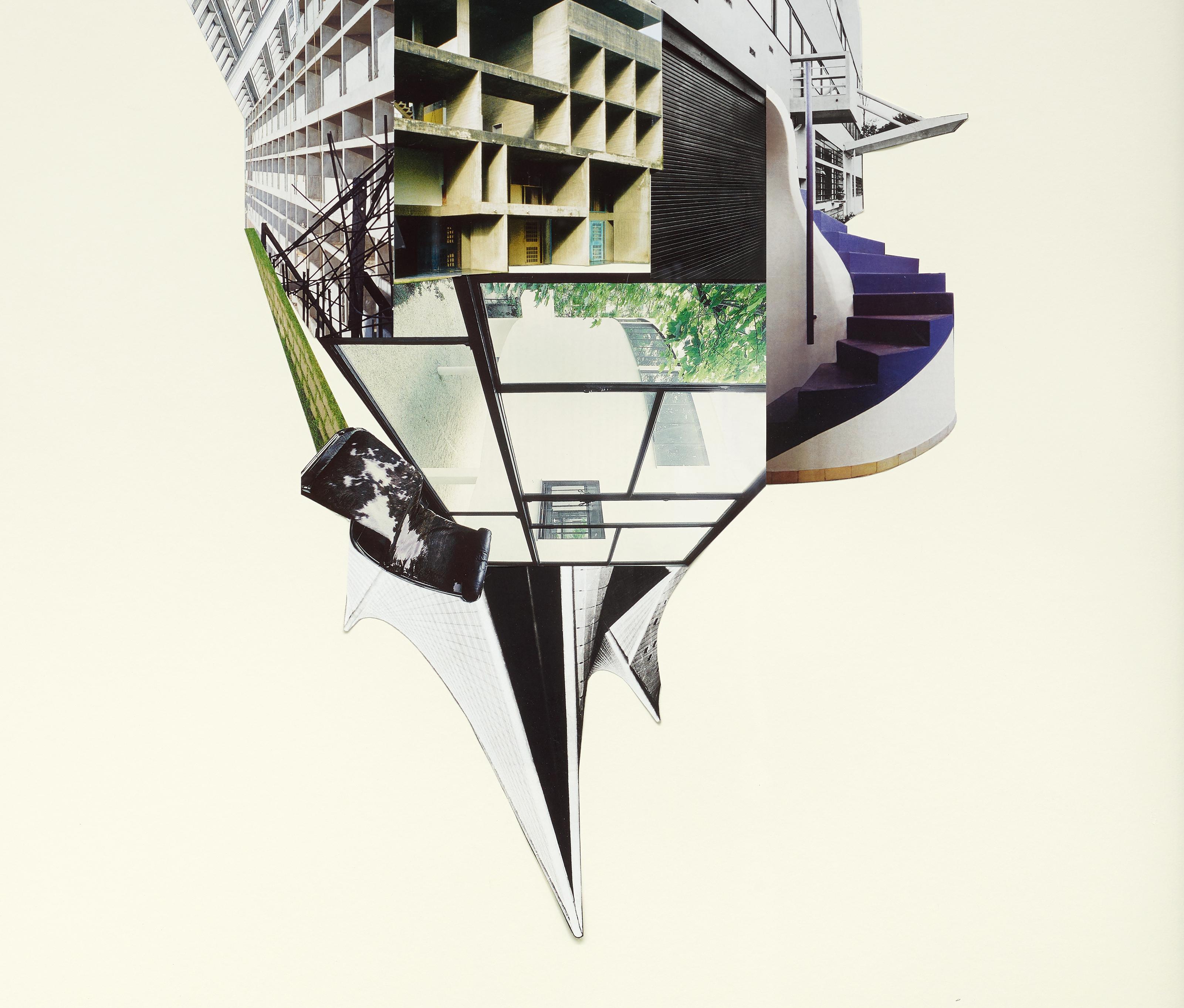 mixed media architectural collage