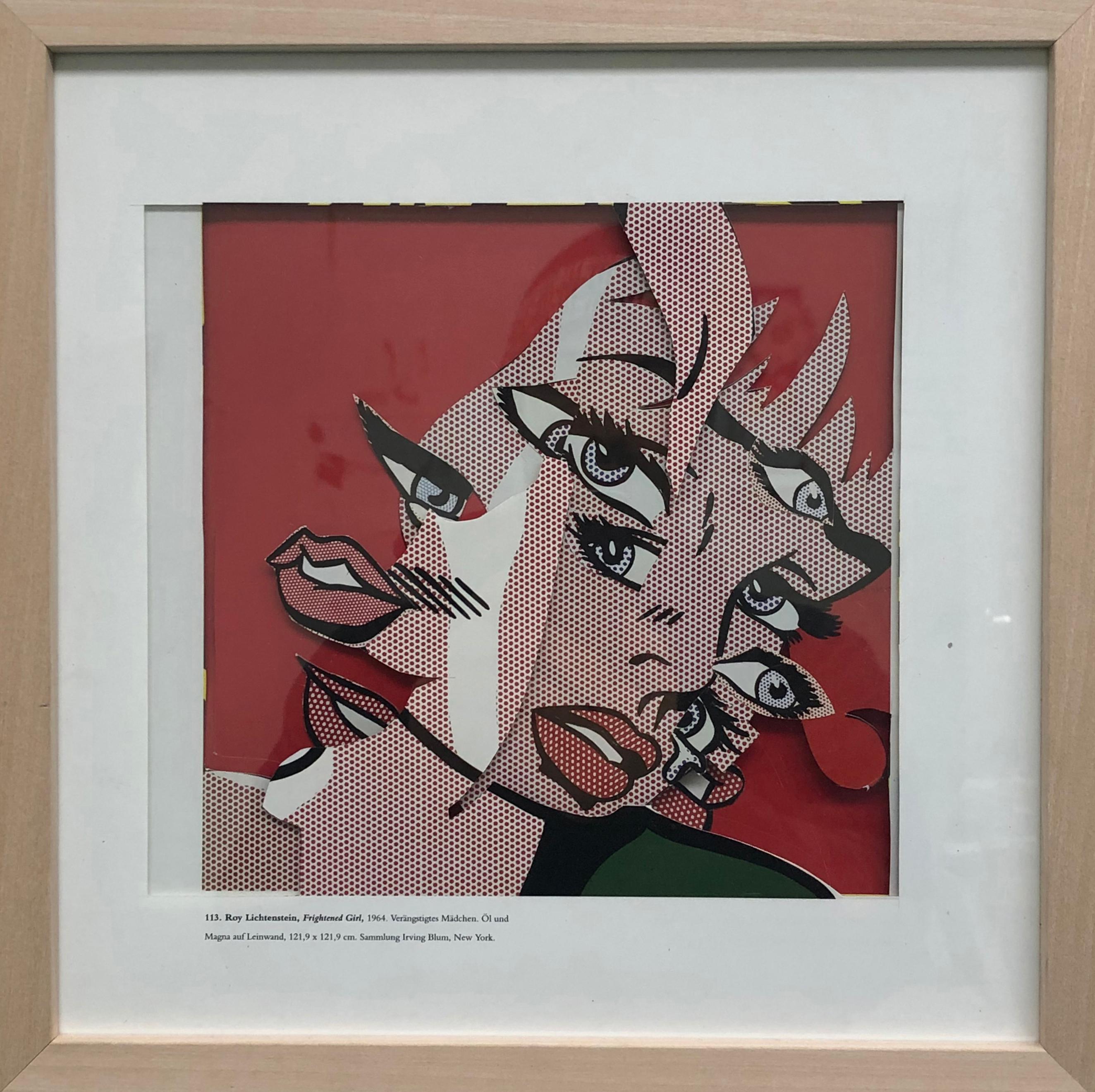 "Frightened Girl", Collage, Roy Liechtenstein, Pop Art, Cubism, Contemporary