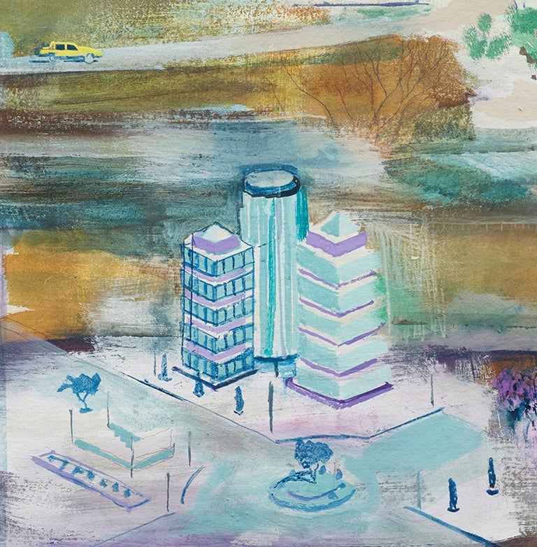Christof Mascher Isometrics 1 Landscape City Figurative