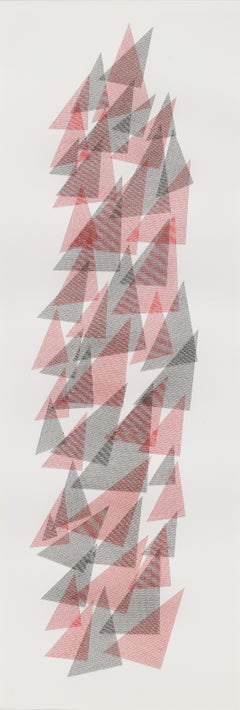 "Zweiklang (Dyad)" / Drawing, typewriter, office, conceptual, minimal, black, red