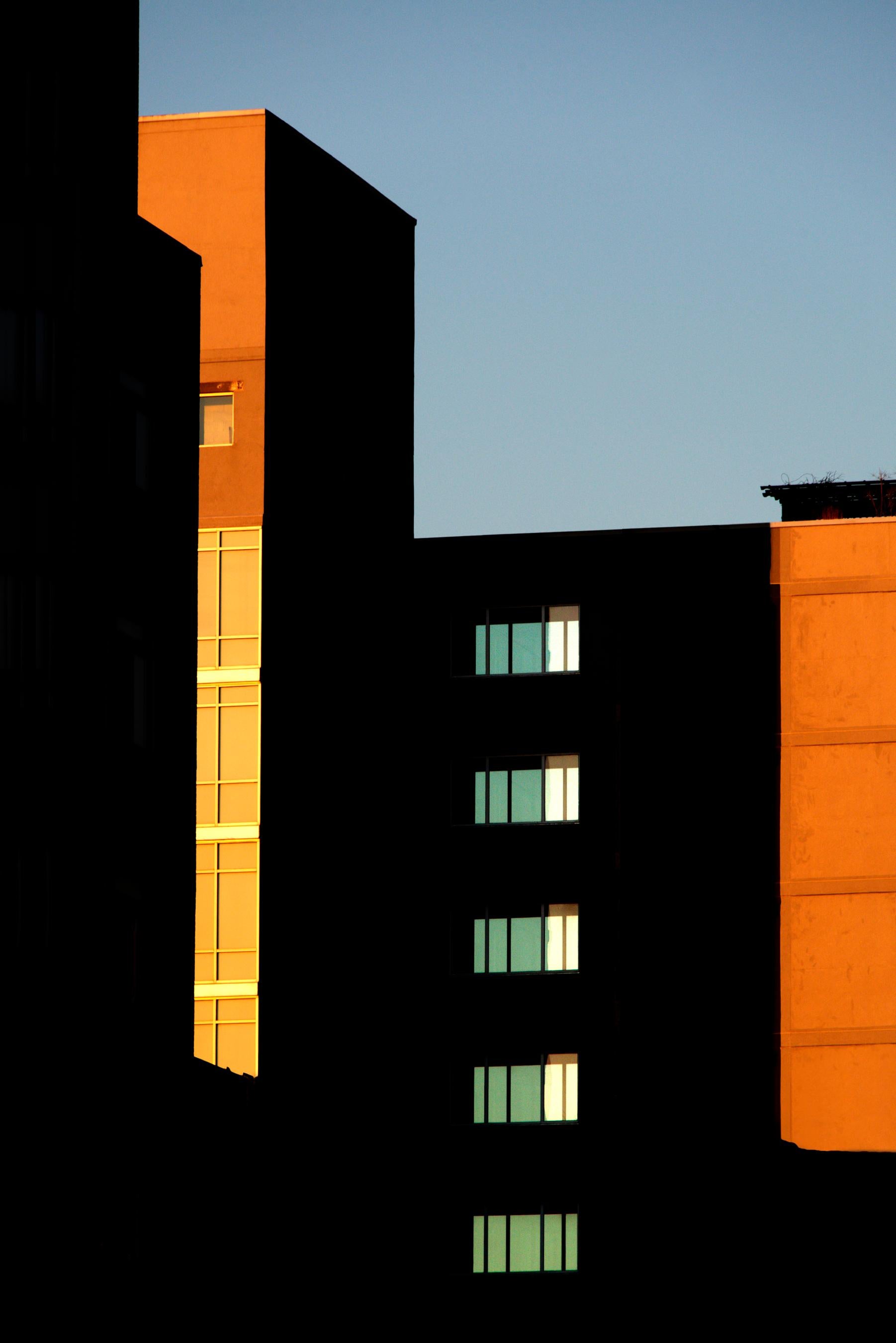 Bob Krasner Color Photograph - "Brooklyn Abstract", photograph, city, architecture, geometry, pattern, color