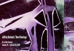 "BREAKING VIOLET", Abstract Painting, Diptych, Acrylic on Canvas, Violet & Green