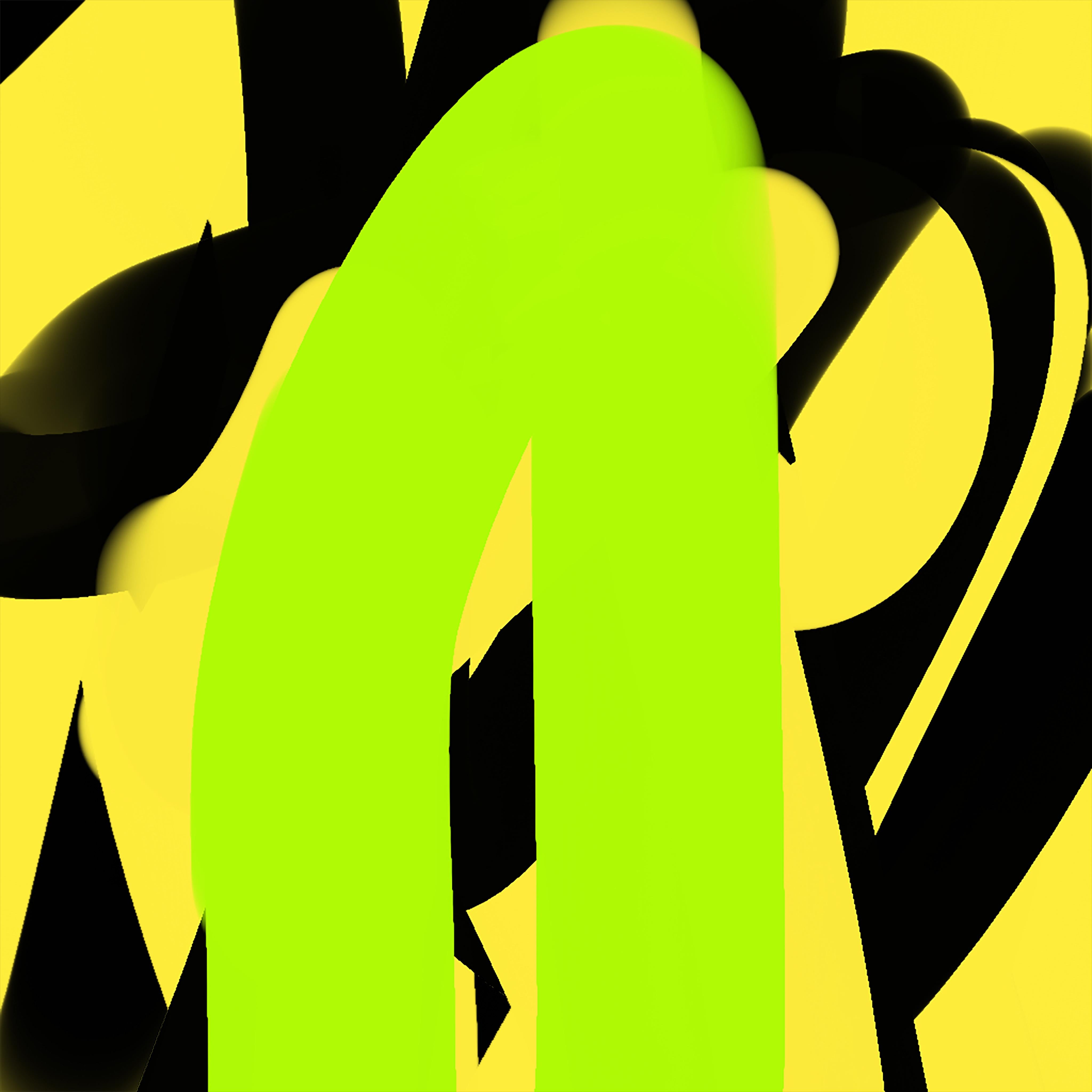 "FOR YOUR SAFETY 04072018 458pm", Abstract, Digital Print, Green, Black, Yellow