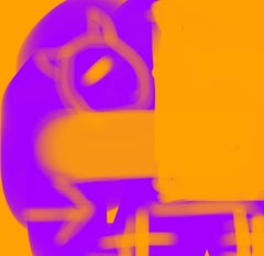 "NO, GRIMACE, NO! 04082018 356pm", Abstract, Digital, Orange, Purple, Cat, 2018