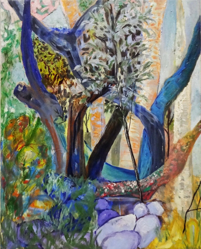 Cecilia Whittaker Doe Saplings Oil Paint On Canvas Landscape