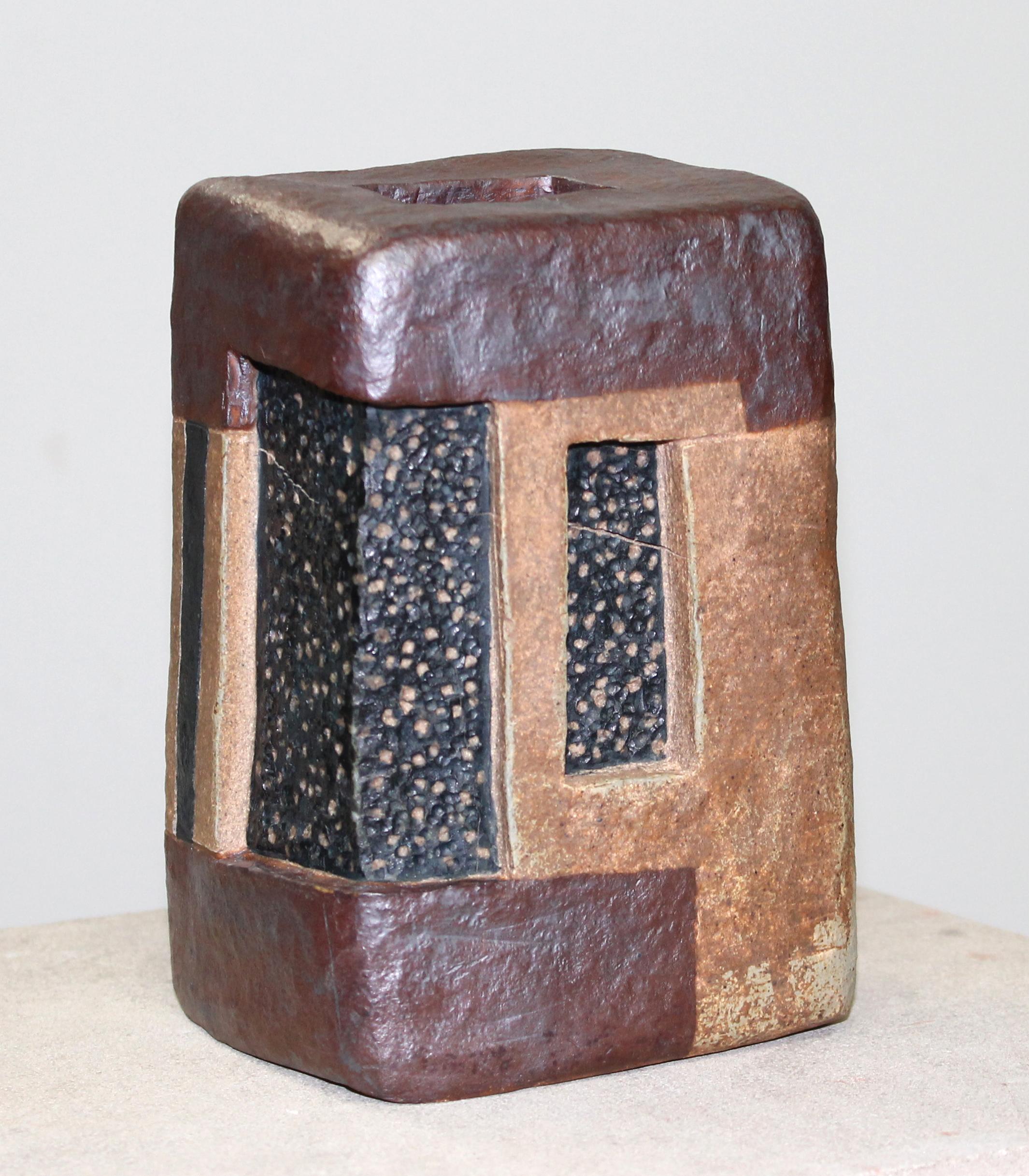 "MONUMENT", sculpture, clay, abstract, geometry, contemporary, ceramic, tribal