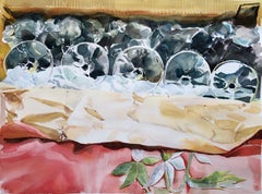 "THUNDER ROLL", watercolor, glass, kitchen, travel, memory, identity, home, love